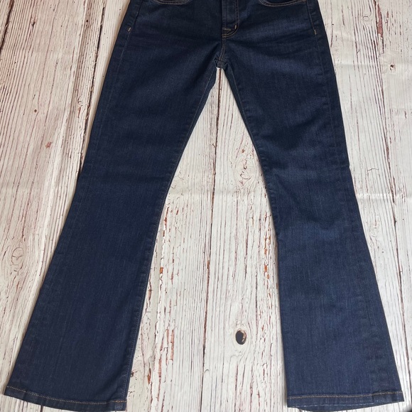 J Brand 25 GIG Pure dark wash mid-rise crop Flared - Picture 2 of 15